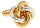 silbern-goldene Knoten Manschettenknöpfe