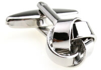 silberne Knoten Manschettenknöpfe