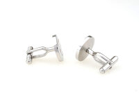 Irish-Kleeblatt Manschettenknöpfe mit Holzapplikationen