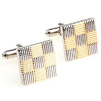 Karomuster gefräst Manschettenknöpfe
