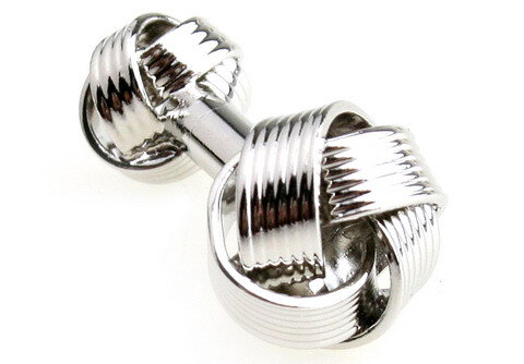 silberne Knoten Manschettenknöpfe