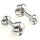 silberne Knoten Manschettenknöpfe
