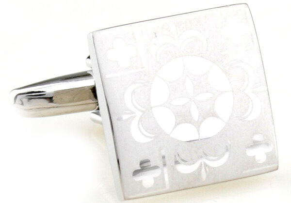 gravierte Muster Manschettenknöpfe